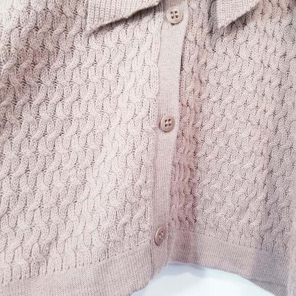 Trina Turk Cable Knit 100% Merino Wool Poncho Sweater Cardigan - Picture 7 of 11